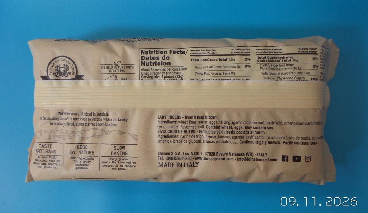 Forno Bonomi Savoiardi Ladyfingers, 7 oz (200g)