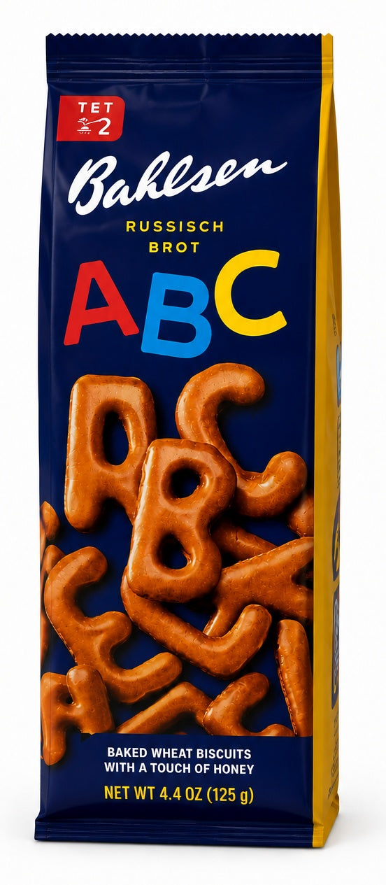 Bahlsen Russisch Brot ABC Alphabet Biscuits, 4.4 oz (125g)