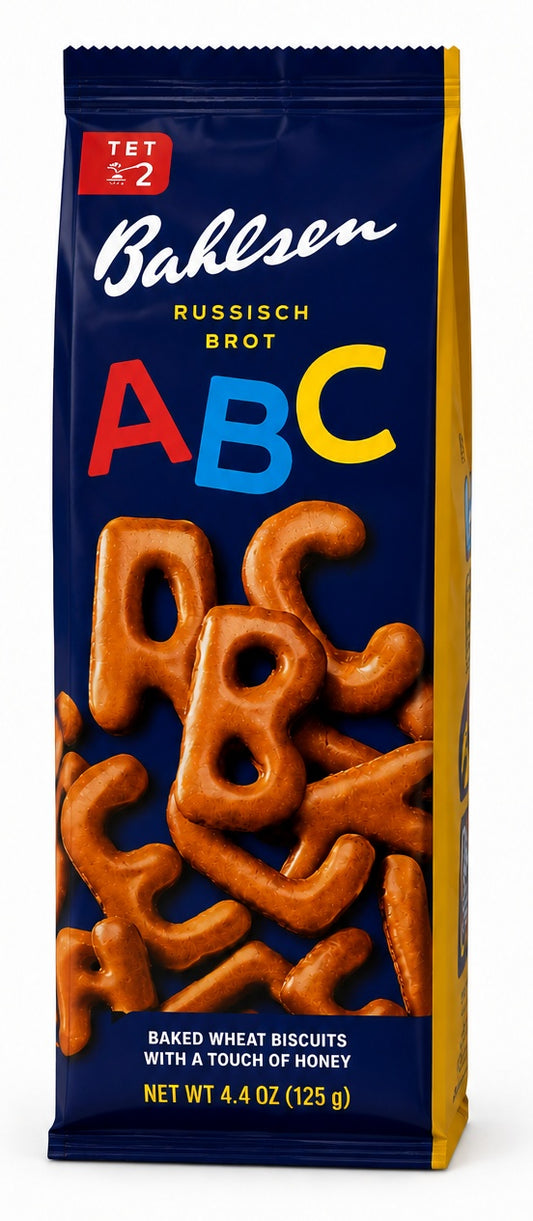 Bahlsen Russisch Brot ABC Alphabet Biscuits, 4.4 oz (125g)