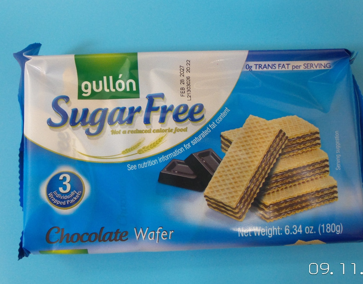 Gullón Sugar Free Chocolate Wafer, 6.34 oz (180g)