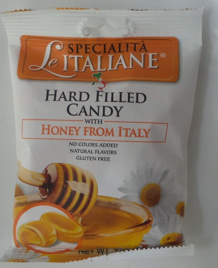 Le Italiane Hard Filled Candy with Honey from Italy, 3.52 oz (100g)