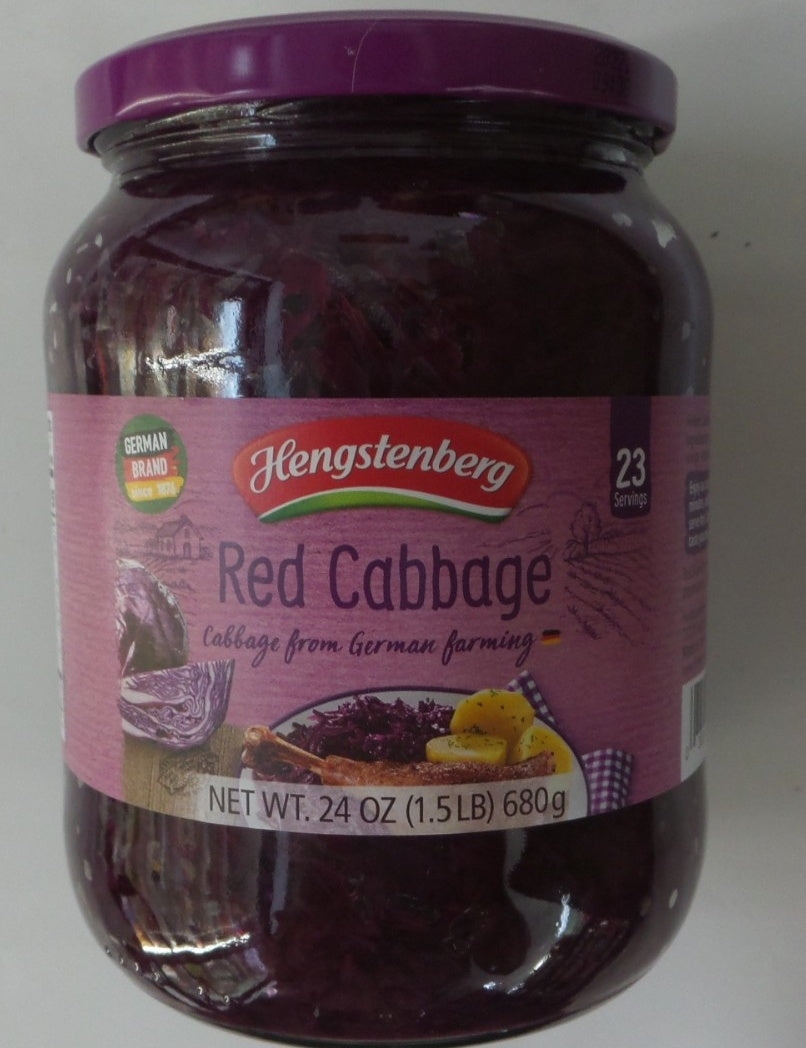 Hengstenberg Red Cabbage / Rotkohl, 24 oz (680g)