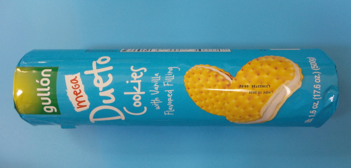 Gullón Mega Dueto Cookies with Vanilla Filling, 1 lb 1.6 oz (500g)
