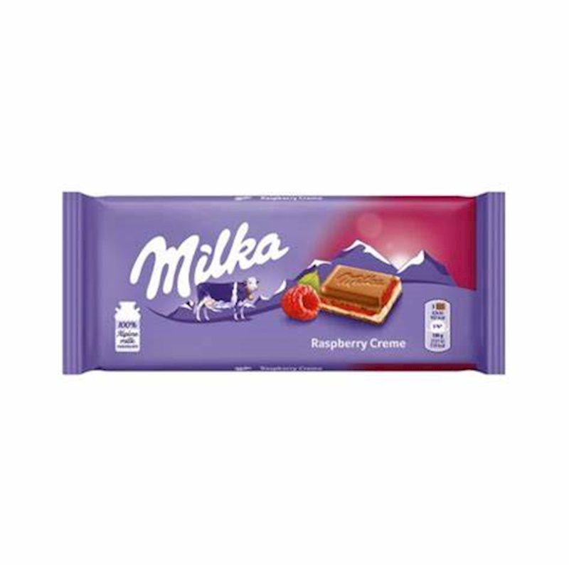 Milka Raspberry Choco Bar, 3.5 oz (100g)