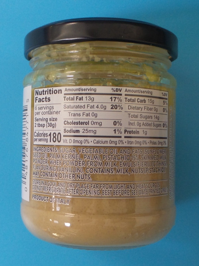 Mantova Pistachio Sweet Cream, 6.3 oz (180g)