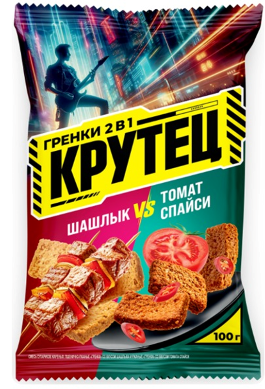 Krutec Suhariki BBQ & Tomatoes, 3.5 oz (100g)