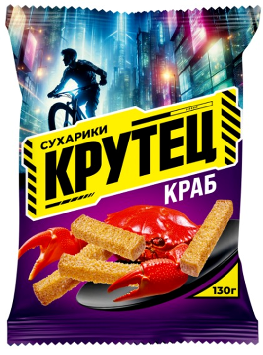 Krutec Suhariki Crab Flavor, 4.6 oz (130g)