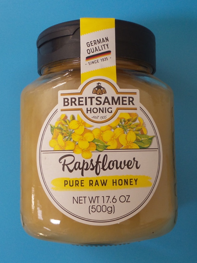Breitsamer Pure Raw Rapsflower Honey (500g)