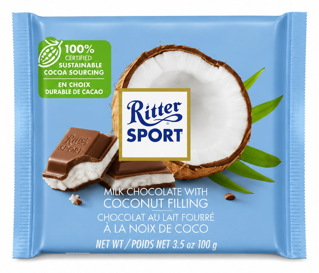 Ritter Sport Coconut, 3.5 oz (100g)