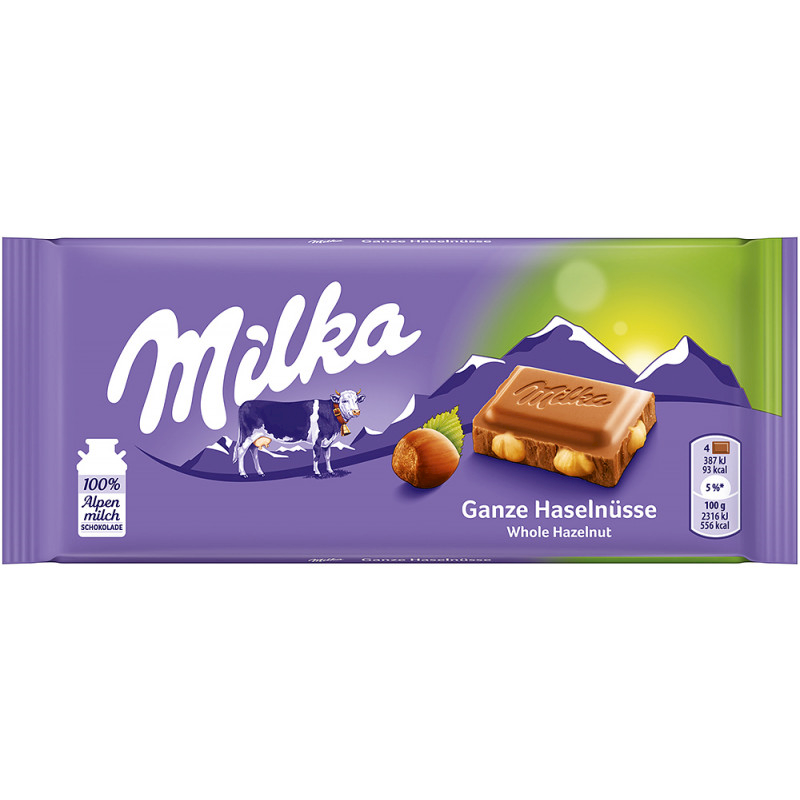 Milka Whole Nuts Choco Bar, 3.4 oz (95g)