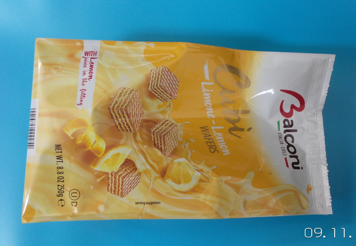 Balconi Cubi Lemon Wafers, 8.8 oz (250g)