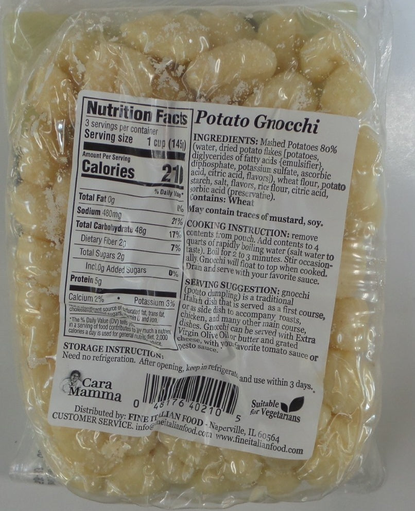 Cara Mamma Potato Gnocchi, 16 oz (454g)