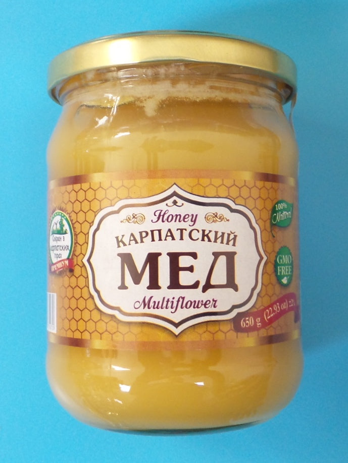 Karpatskiy Med Multiflower Honey, 22.9 oz (650g)