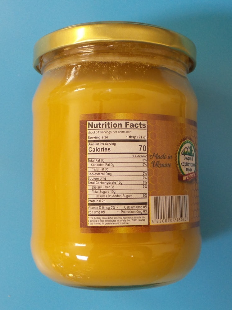 Karpatskiy Med Multiflower Honey, 22.9 oz (650g)