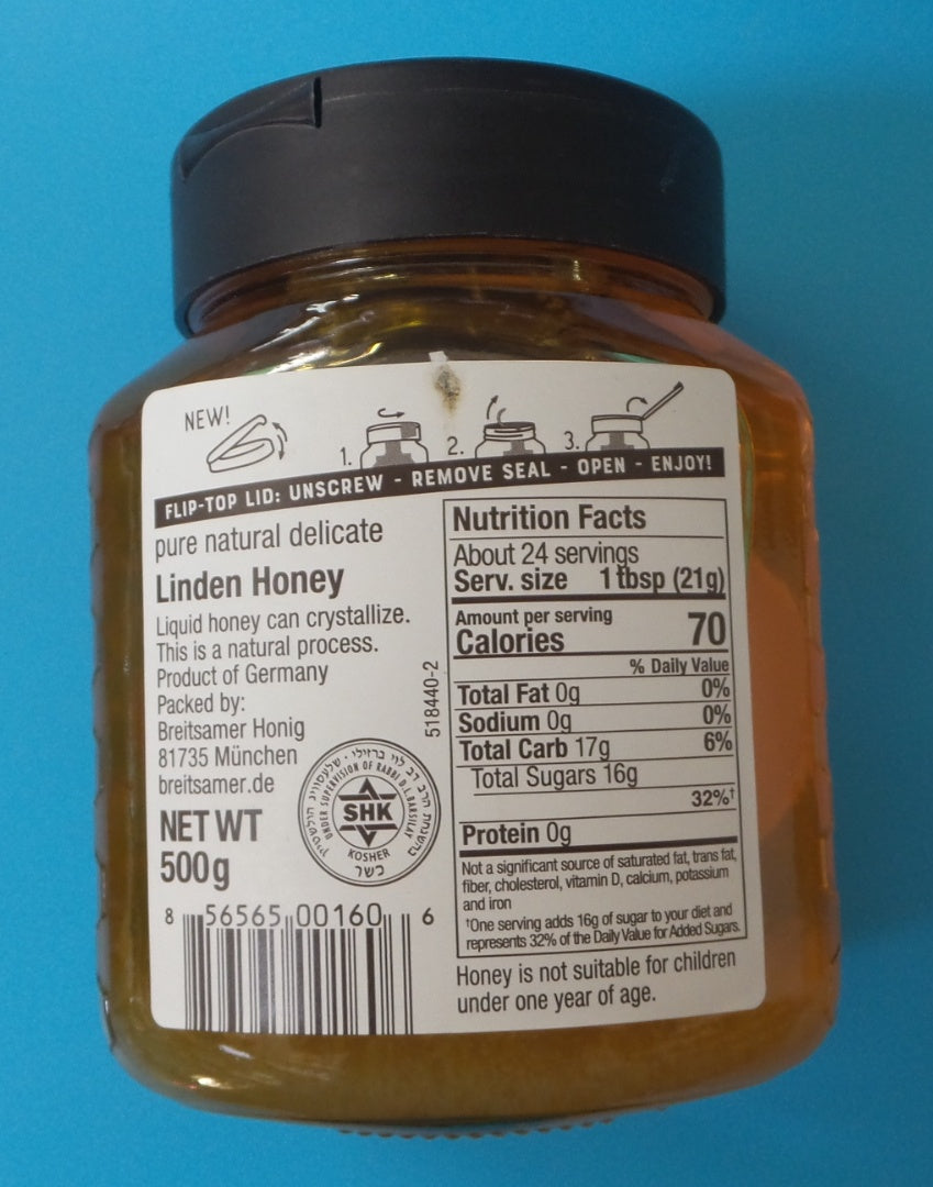 Breitsamer Pure Raw Linden Honey (500g)