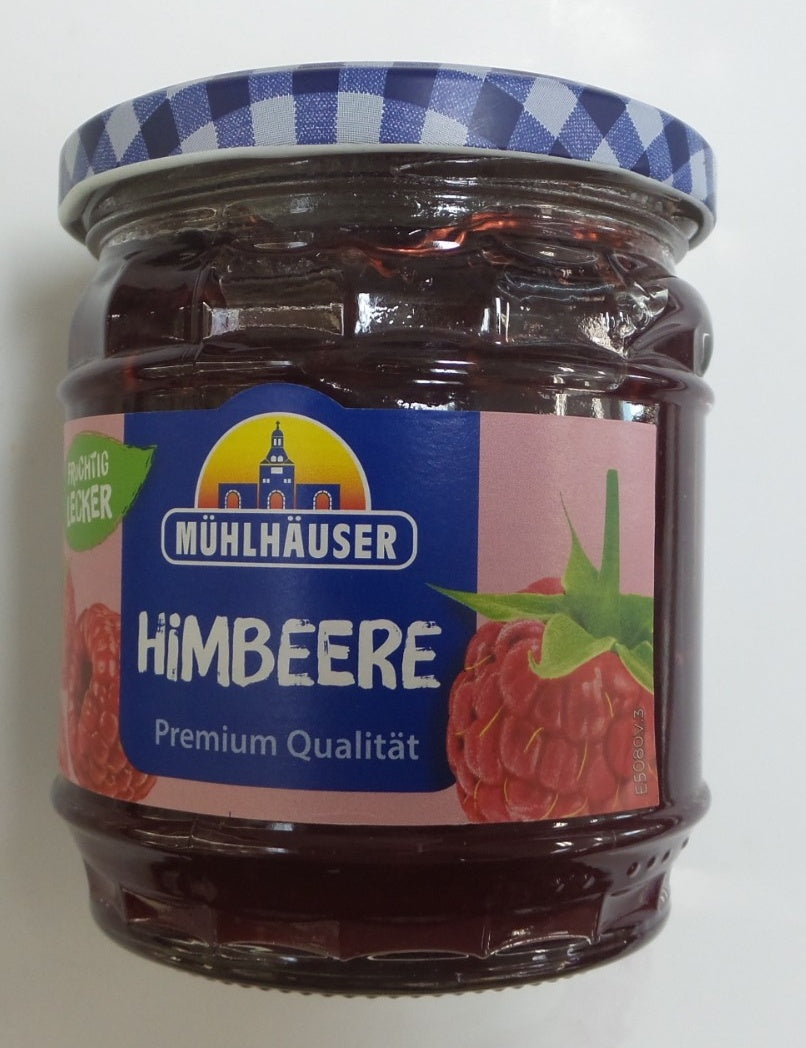 Mühlhäuser Extra Preserve / Extra-Konfitüre Raspberry / Himbeer, 15.9 oz (450g)