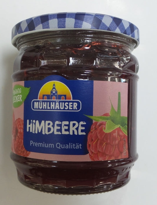 Mühlhäuser Extra Preserve / Extra-Konfitüre Raspberry / Himbeer, 15.9 oz (450g)