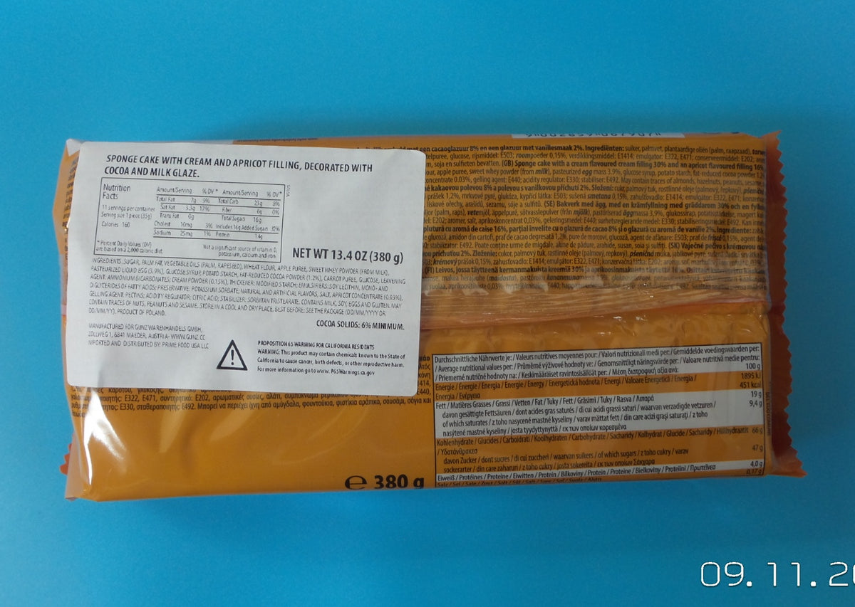 Feiny Biscuits Soft Biscuit Apricot, 13.4 oz (380g)
