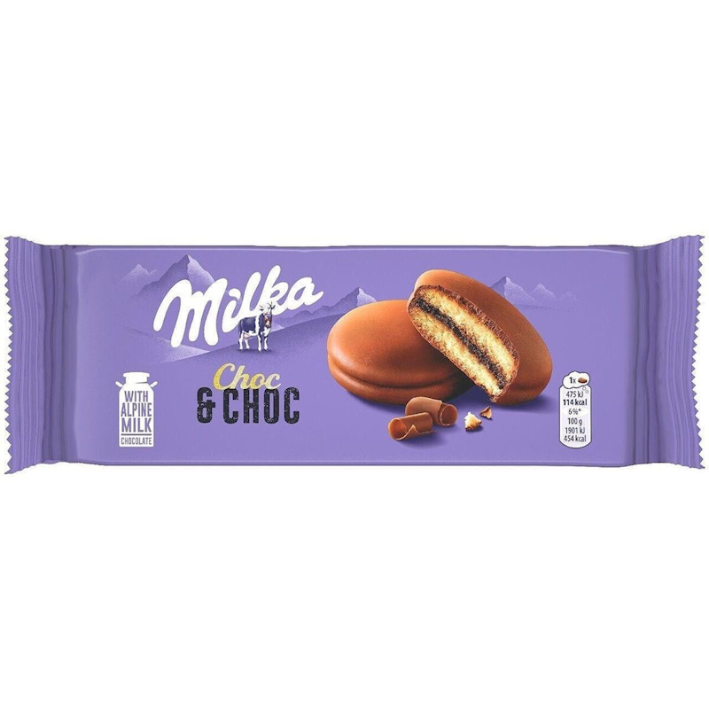 Milka Choc & Choc Soft Sandwiches Cookies, 5.3 oz (150g)