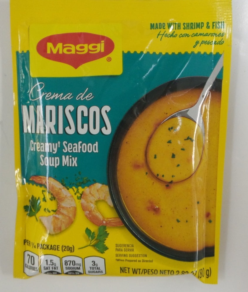 Maggi Crema de Mariscos Creamy Seafood Soup Mix, 2.82 oz (80g)