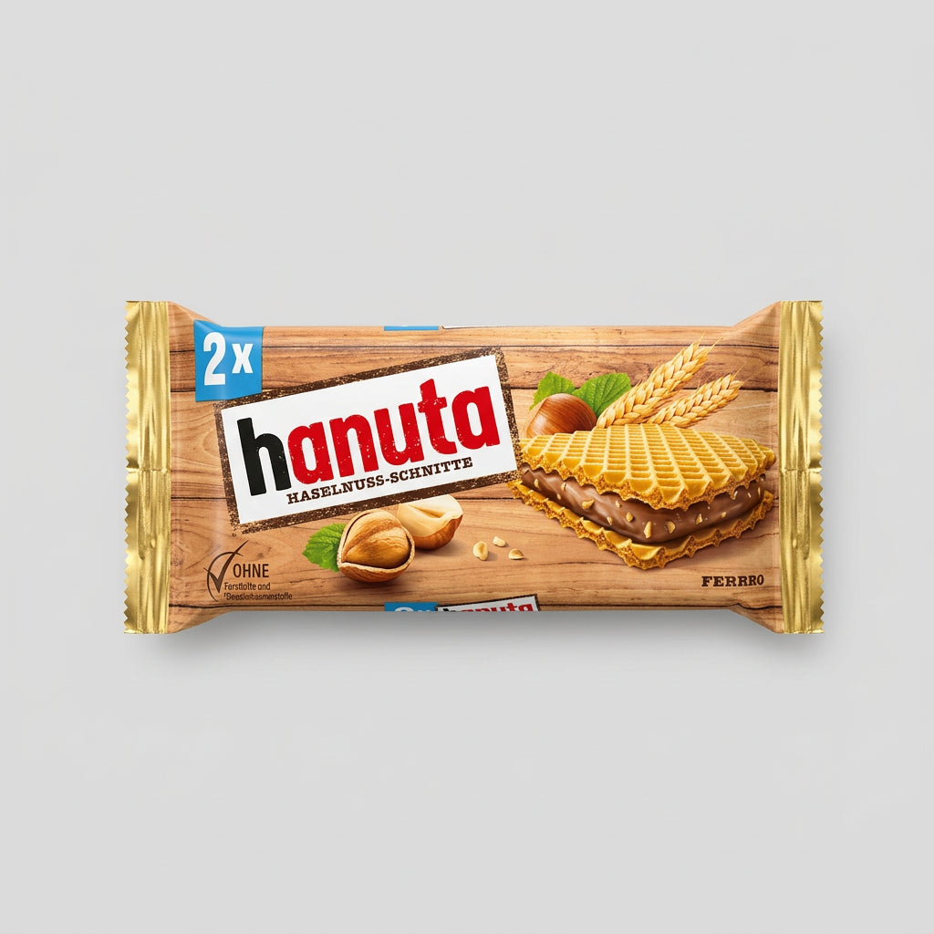 Ferrero Hanuta Hazelnut Wafer 2-pack, front of pack