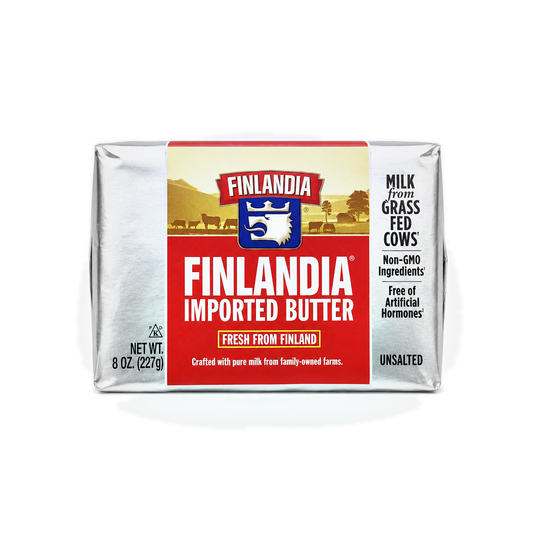 Finlandia Imported Butter Unsalted, 8 oz (227g)