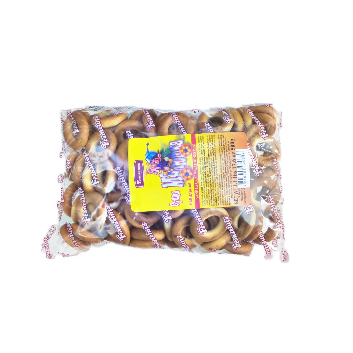 Franzeluta Malyutka Vanilla Bread Rings Mini, 1.1 lb (500g)