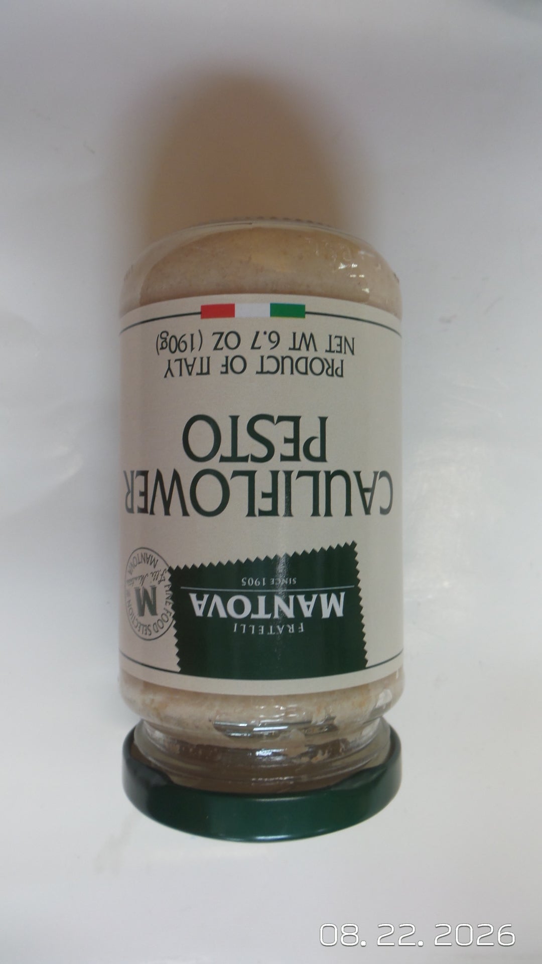 Fratelli Mantova Cauliflower Pesto, 6.7 oz (190g)