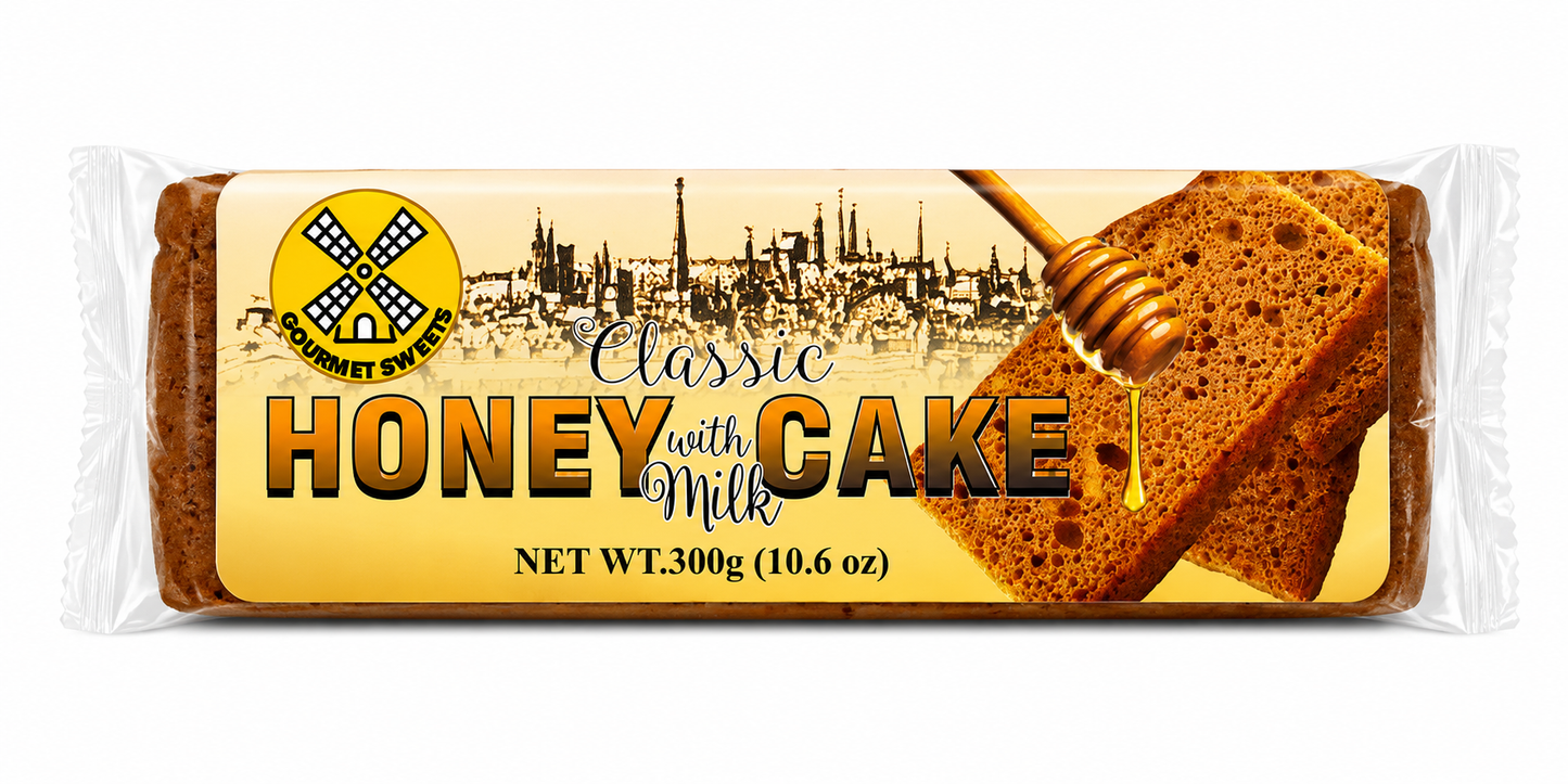 Gourmet Sweets Classic Honey Cake with Milk, 10.6 oz (300g)
