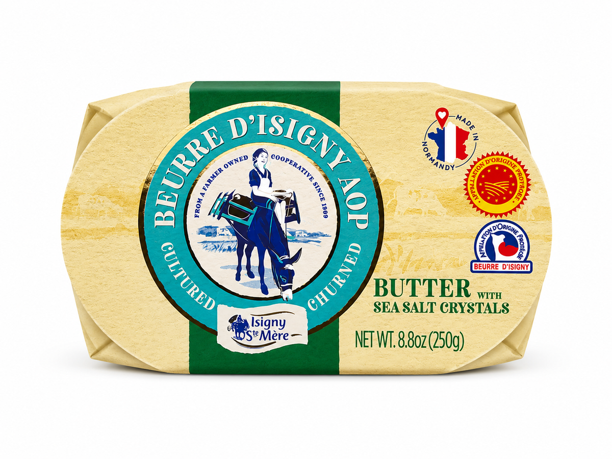 Isigny Ste-Mere Beurre d Isigny AOP Butter, 8.8 oz (250g)