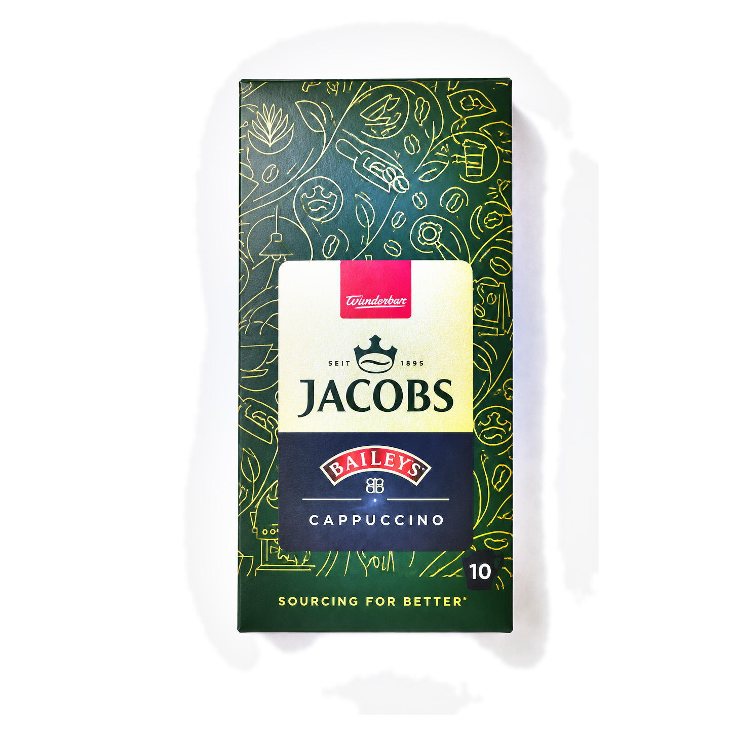 Jacobs Wunderbar Baileys Cappuccino Instant Coffee Sticks, 5.29 oz (150 g)