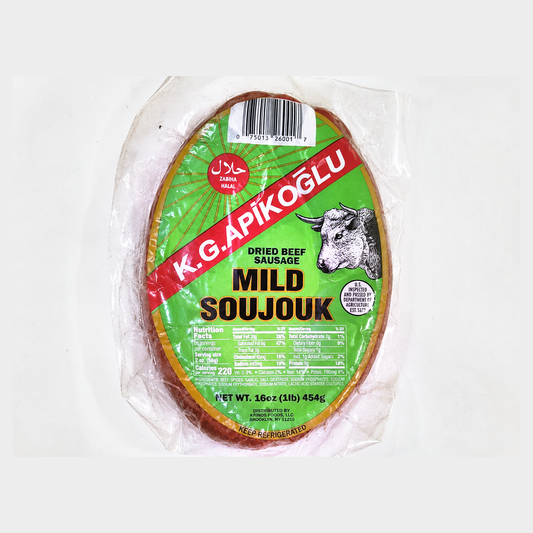 K.G. Apikoğlu Mild Soujouk, 16 oz (1 lb) / 454 g