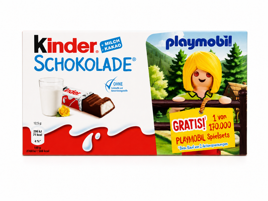 Kinder Schokolade Playmobil Edition, 3.5 oz (100g)