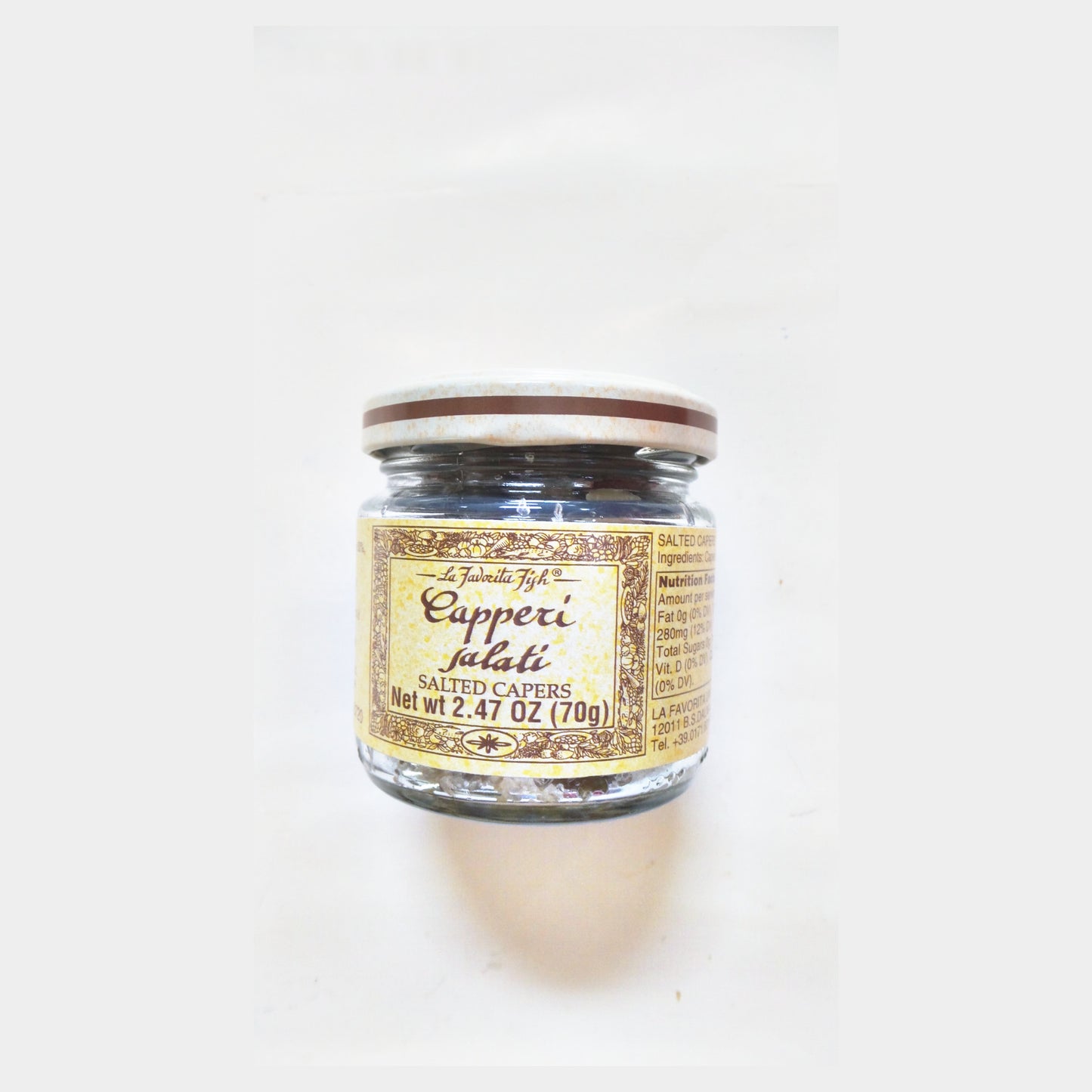 La Favorita Capperi Salati Salted Capers, 2.47 oz (70g)