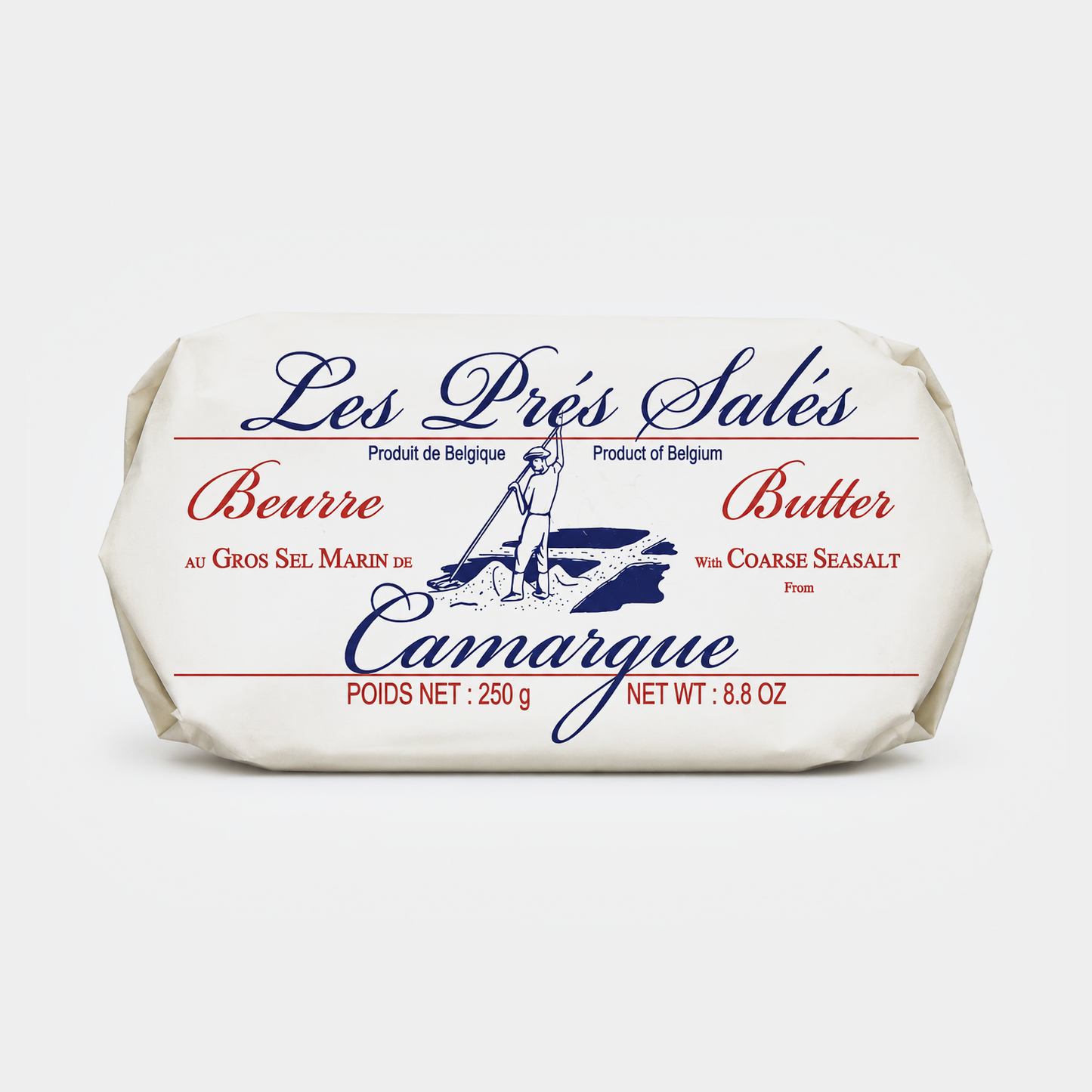 Les Pres Sales Butter with Coarse Sea Salt, 8.8 oz (250g)