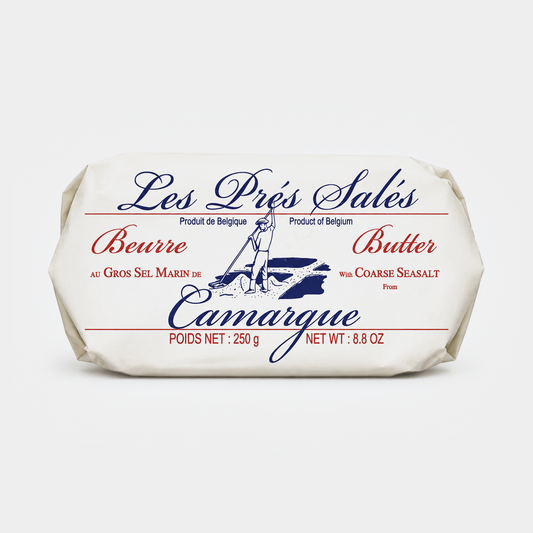 Les Pres Sales Butter with Coarse Sea Salt, 8.8 oz (250g)