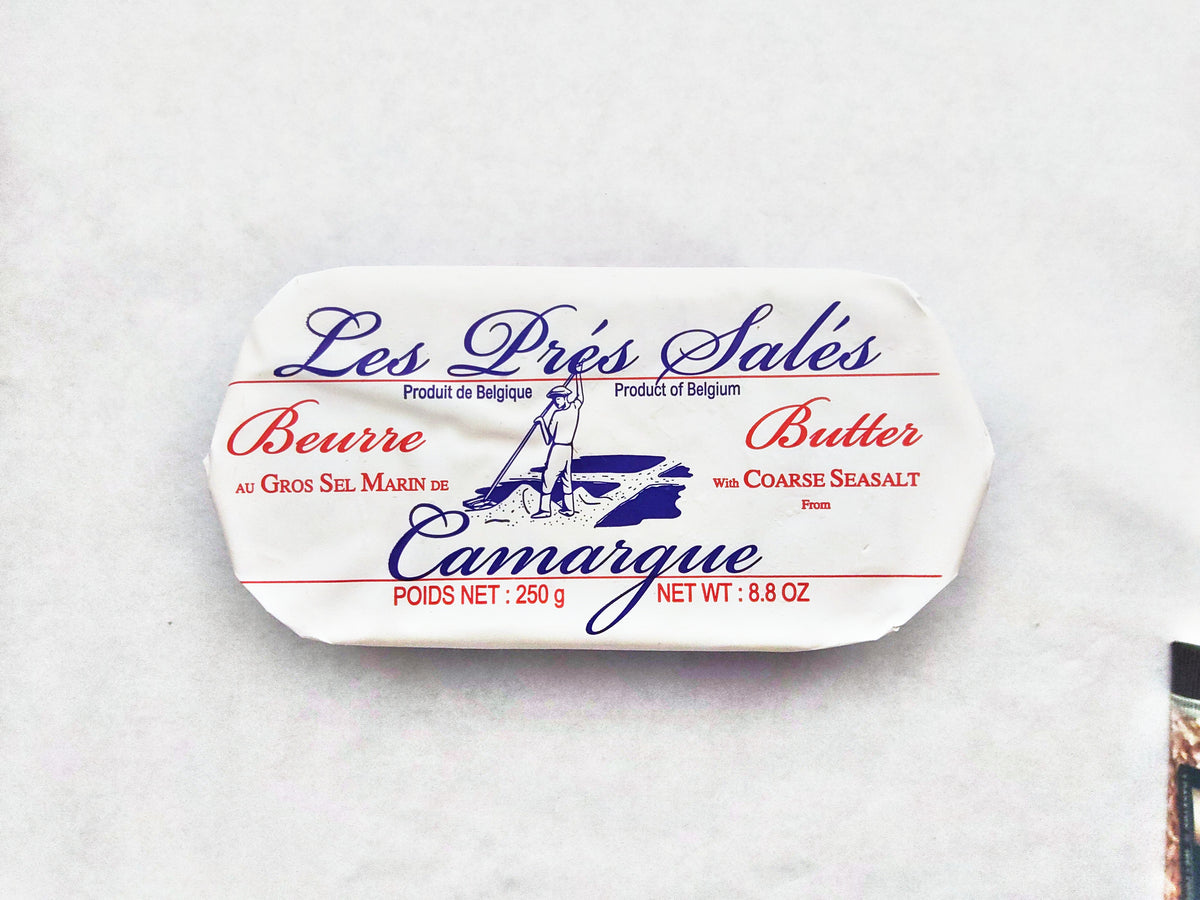 Les Pres Sales Butter with Coarse Sea Salt, 8.8 oz (250g)