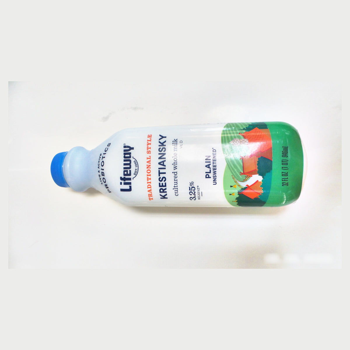 Lifeway Traditional-Style Krestiansky Cultured Whole Milk 3.25%, Plain, 32 fl oz