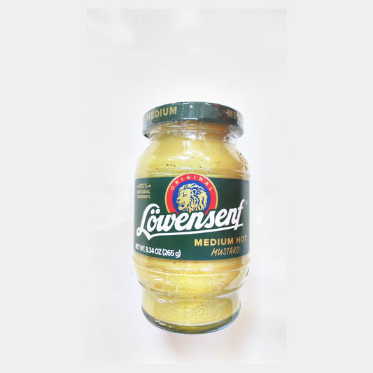 Löwensenf Medium Hot Mustard, 9.34 oz (265g)