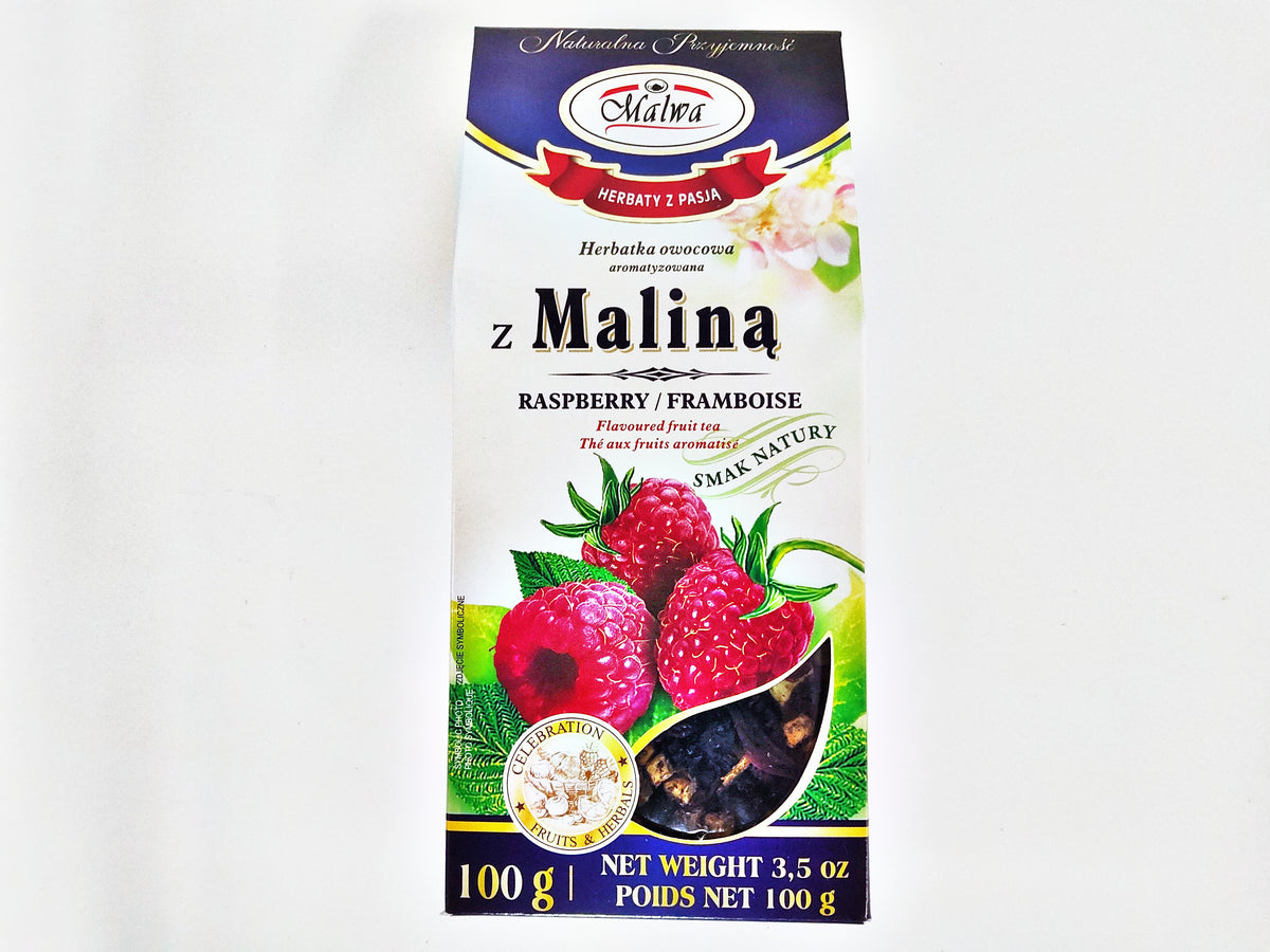 Malwa Raspberry Flavoured Fruit Tea, 3.5 oz (100g)