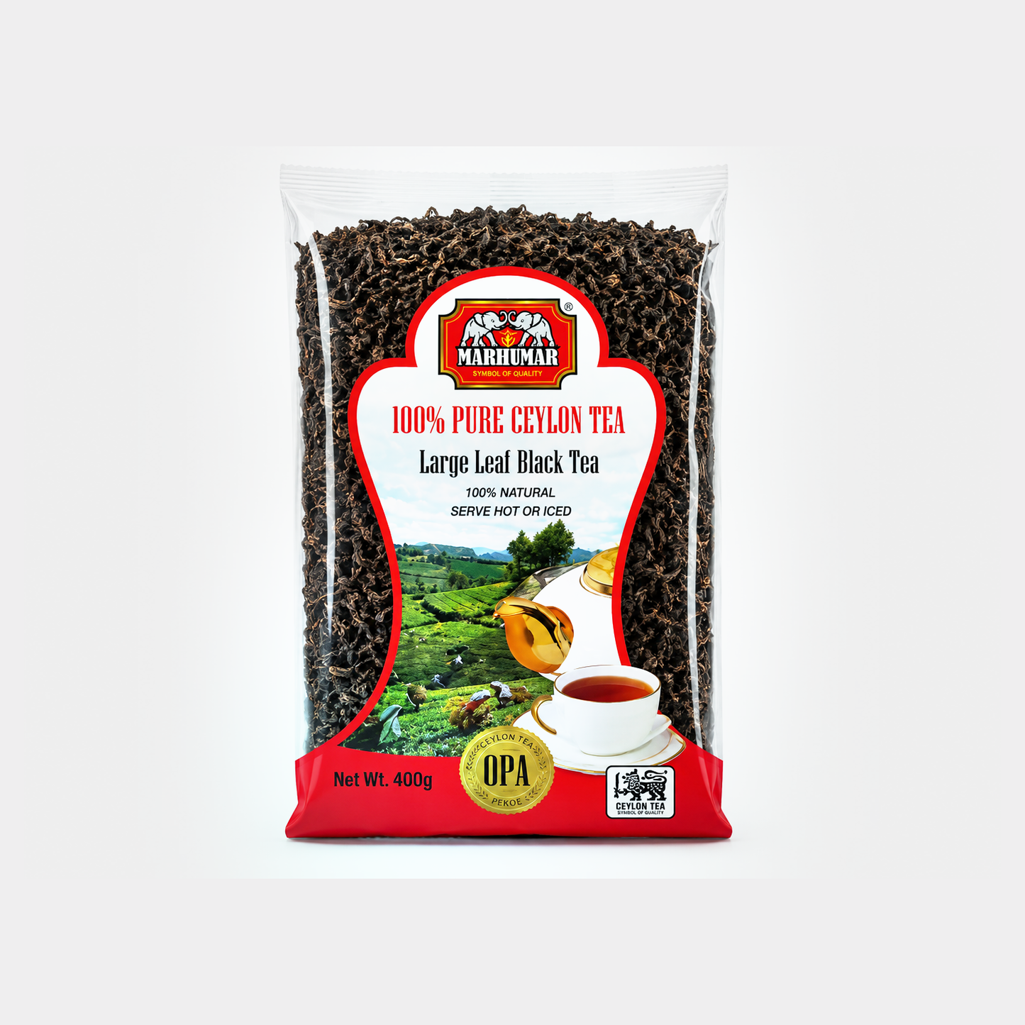Marhunar 100% Pure Ceylon Large Leaf Black Tea, 14.1 oz (400g)