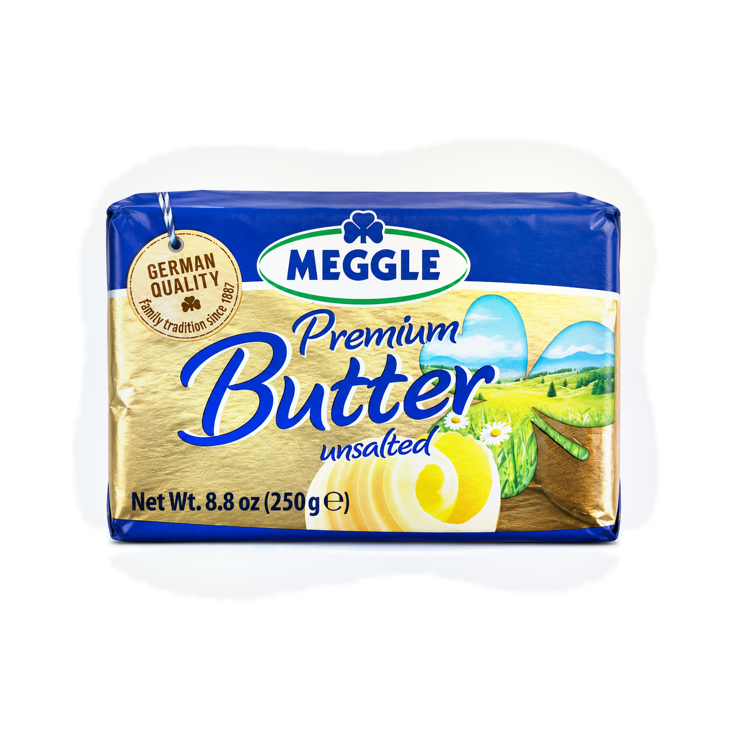 Meggle Premium Butter Unsalted, 8.8 oz (250g)