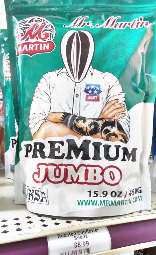 Mr. Martin Premium Jumbo Roasted Sunflower Seeds, 15.9 oz (450g)