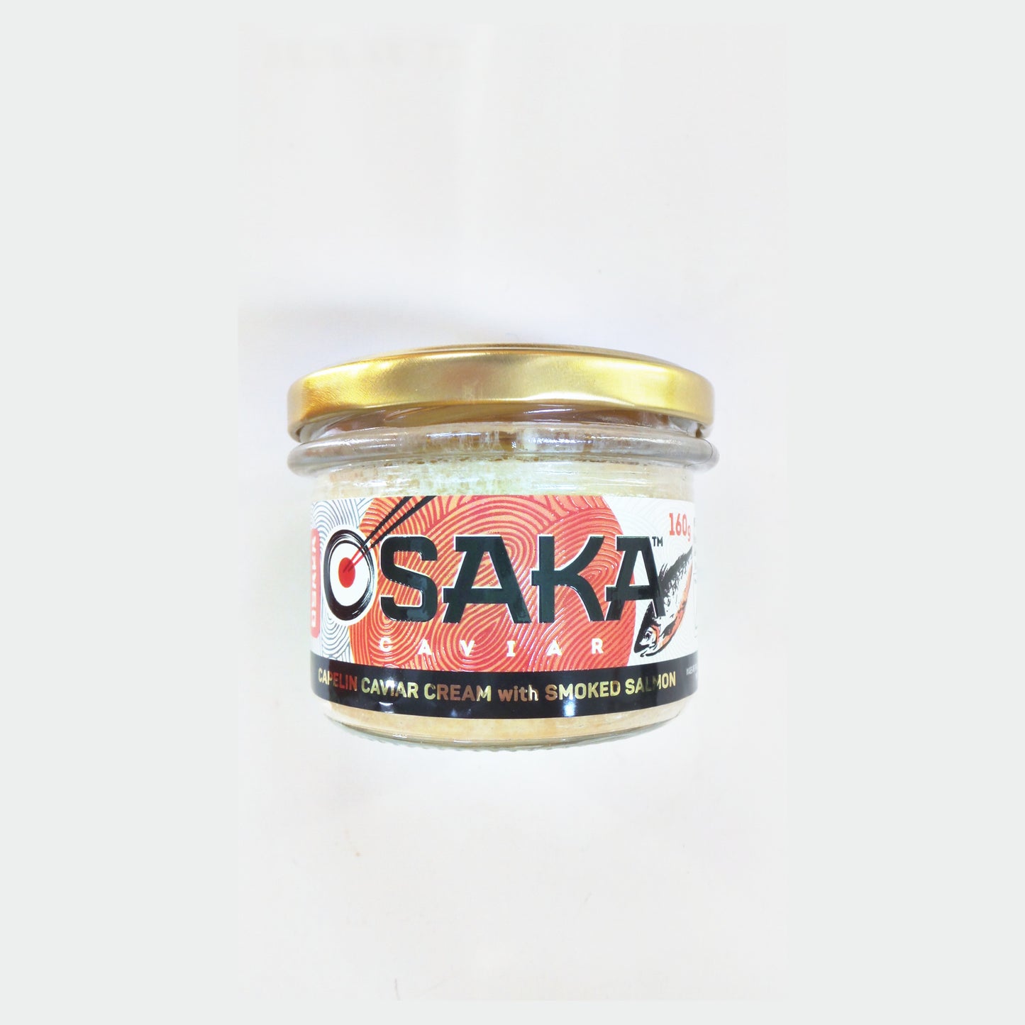 Osaka Capelin Caviar Cream with Smoked Salmon, 140 g