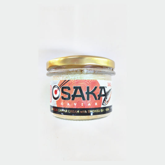 Osaka Capelin Caviar Cream with Smoked Salmon, 140 g