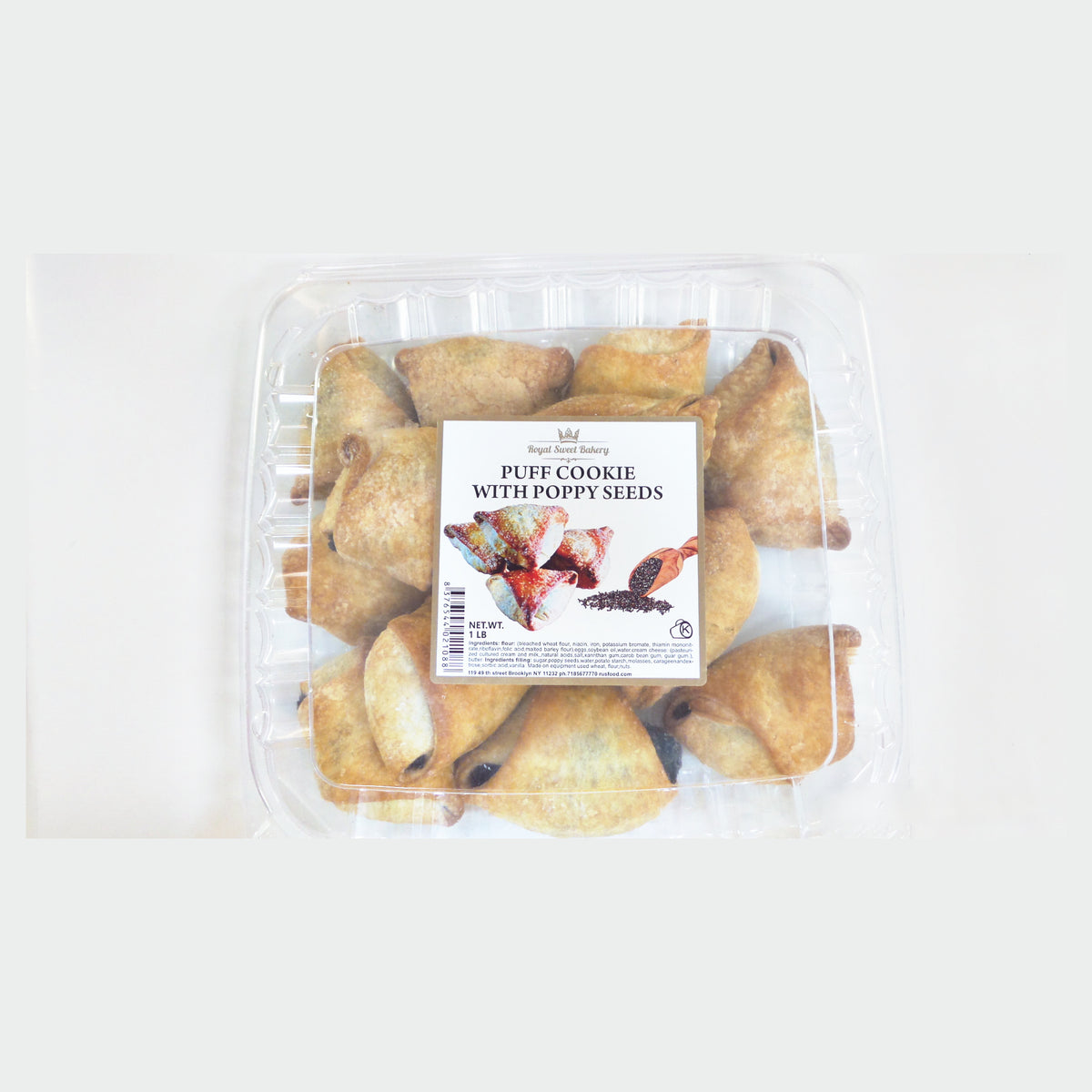 Puff Cookie with Poppy Seeds, Bakery Tray