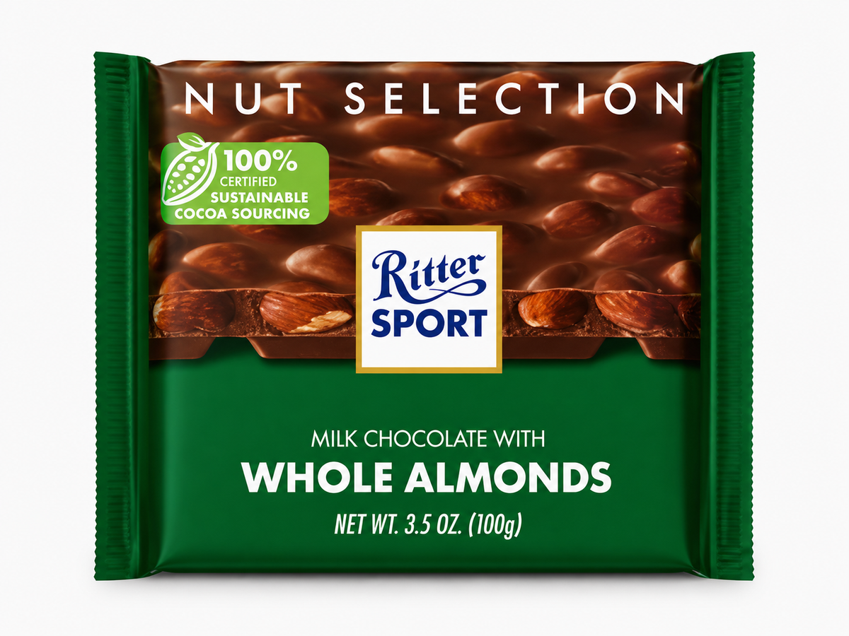 Ritter Sport Nut Selection Whole Almonds, 3.5 oz (100g)