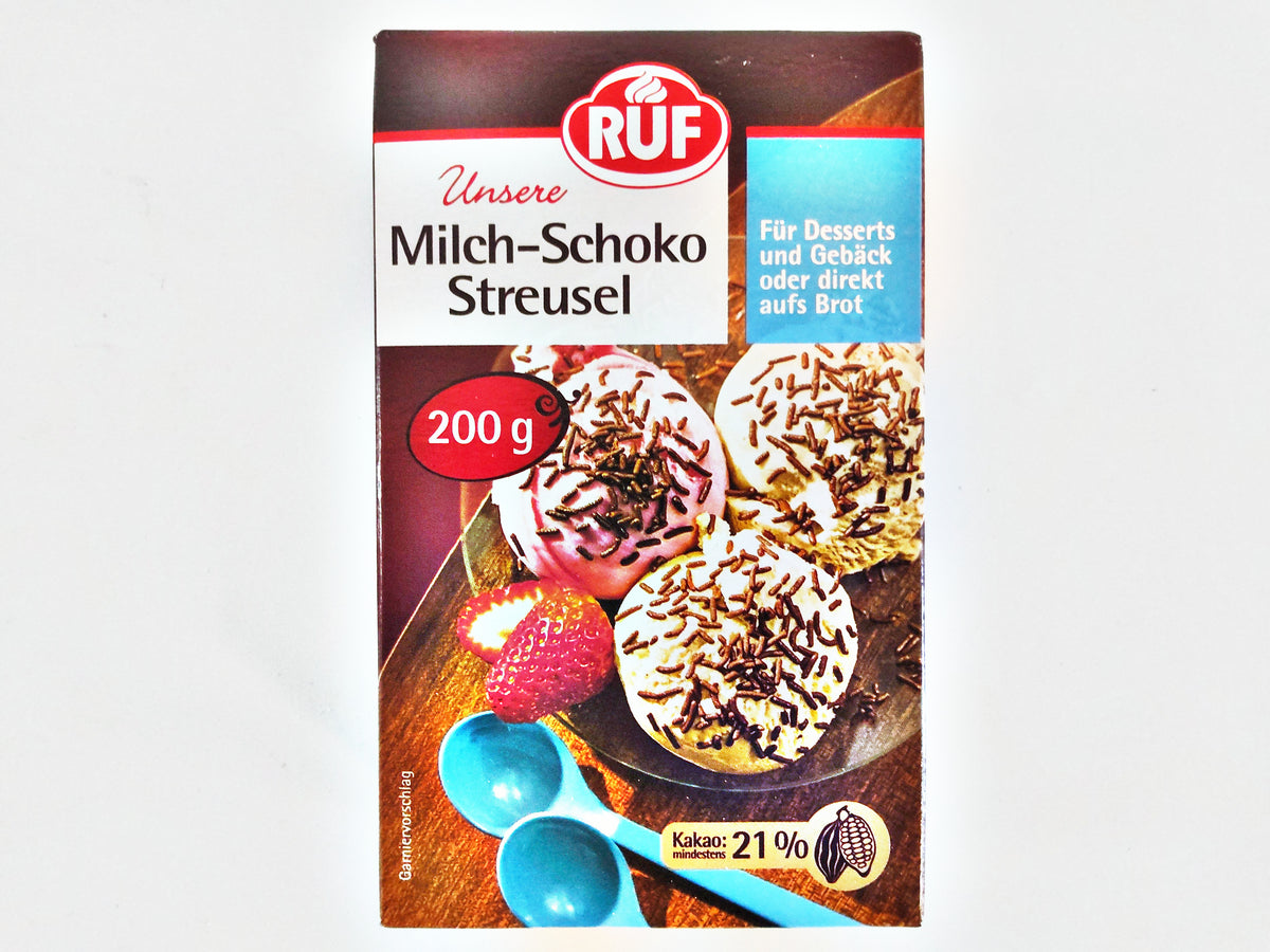 RUF Milk Chocolate Sprinkles (Milch-Schoko Streusel), 7.05 oz (200g)