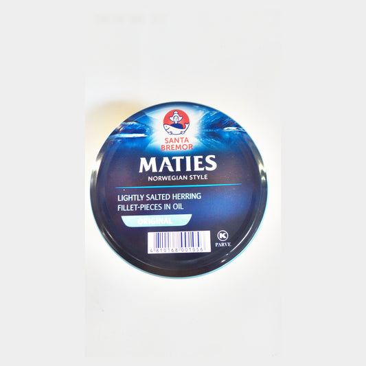 Santa Bremor Maties Lightly Salted Herring Fillet-Pieces in Oil, 9.17 oz (260g)