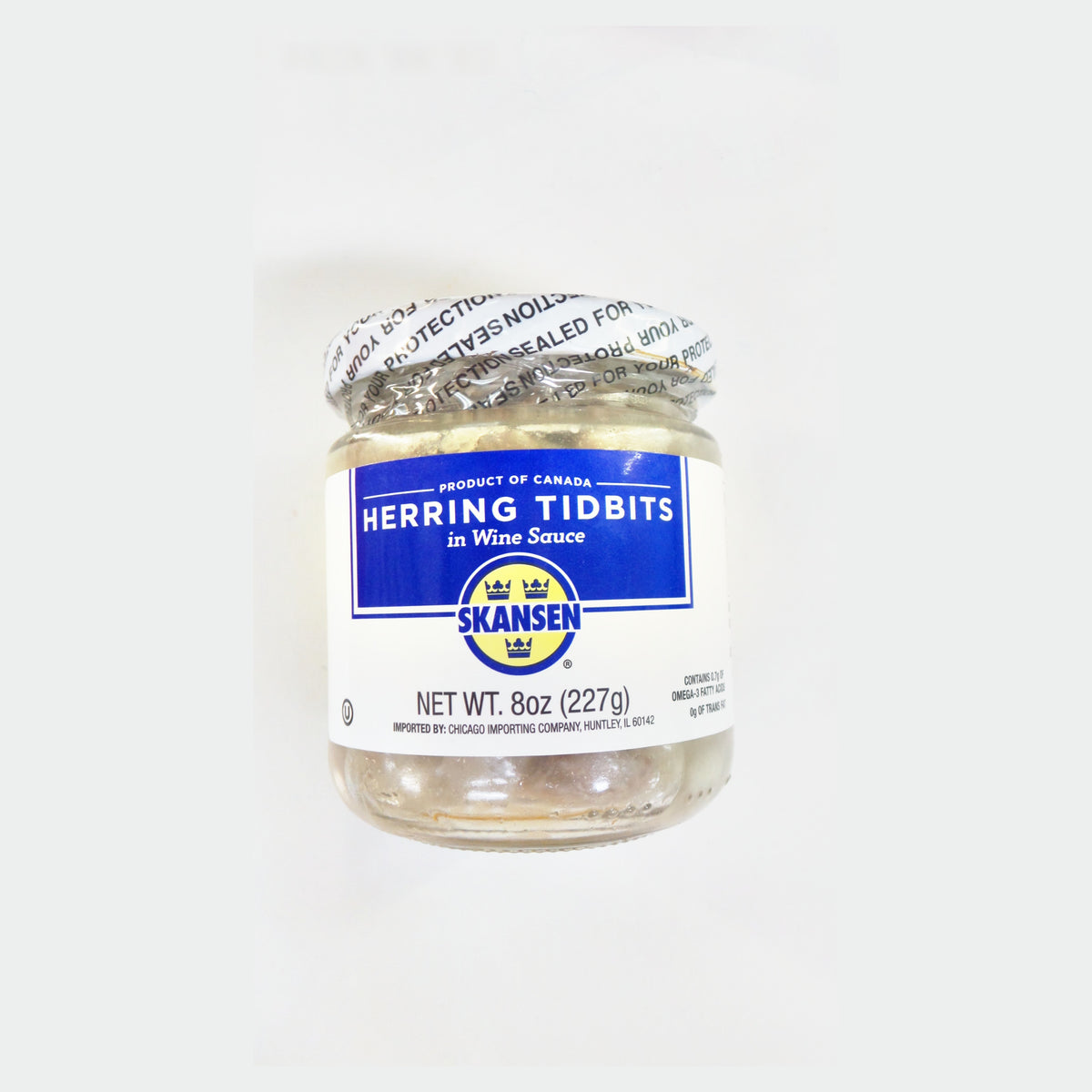 Skansen Herring Tidbits in Wine Sauce, 8 oz (227g)